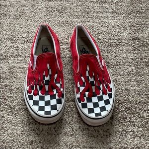red drip slip on vans